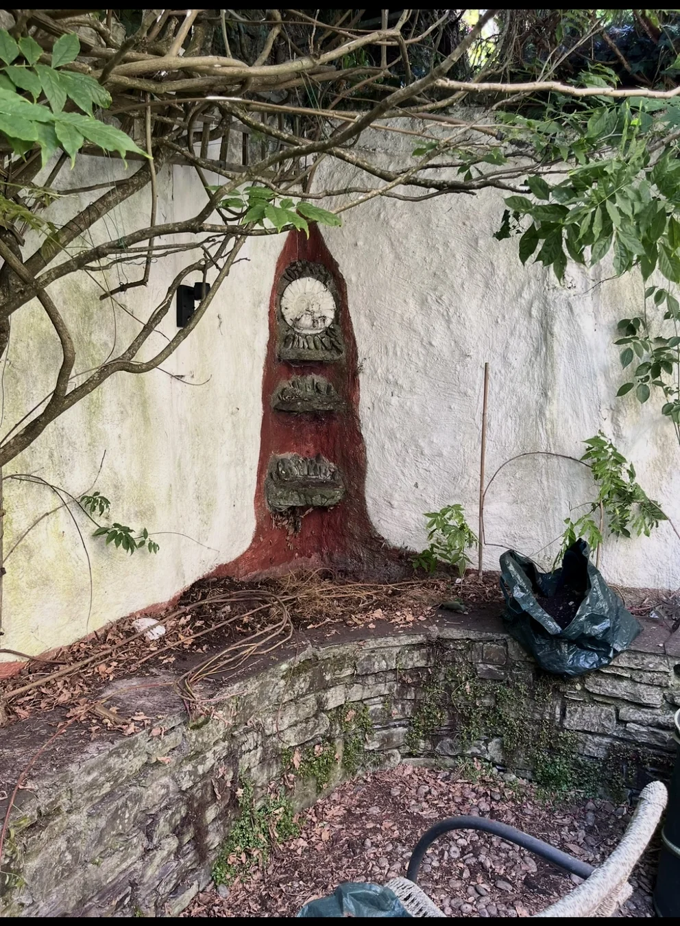 Courtyard Walls — before photograph