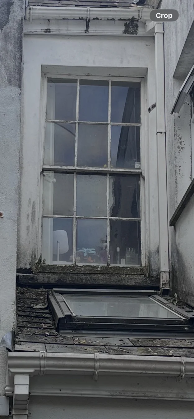 Rear Window Restoration — before photograph