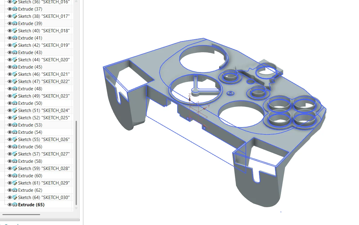 Resulting NX chassis component